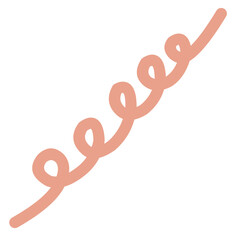 Fototapeta premium Curls abstract scribble with hand drawn line. Doodle decorative curls, swirls, flourishes and text calligraphy dividers collection. Simple vintage elements isolated on white background for design.