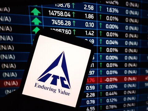Konskie, Poland - January 16, 2024: ITC company logo displayed on mobile phone