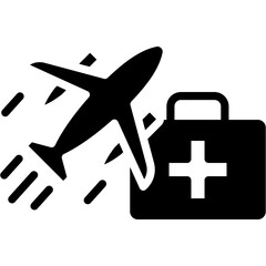 Fototapeta premium Travel Medicine Icon