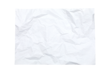 biała pomięta kartka papieru na przezroczystym tle, png