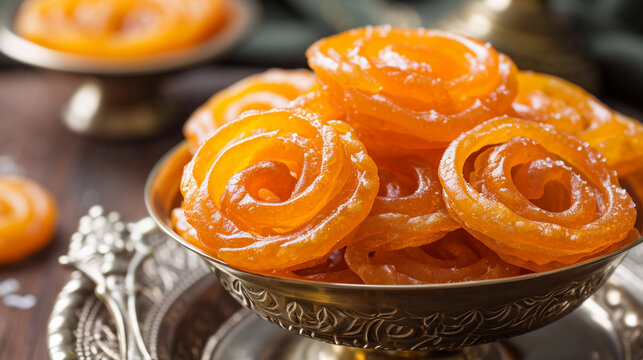 Jalebi, Traditional Arabic Indian Dessert