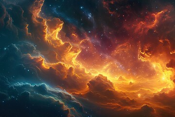 Electrifying Nebula - obrazy, fototapety, plakaty