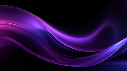 Obraz premium Néon effet flou, vague en mouvement, violet, mauve sur fond noir. Pour conception et création graphique, bannière.
