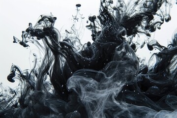 Swirling Ink Abstraction