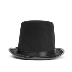 One magician top hat isolated on white