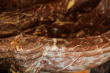 Marble kitchen sink, A close-up marble drawing detail