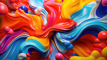 Color Symphony: Unique Abstract Compositions with Vivid Scenes