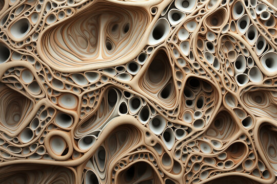 Biomorphic design skin cells texture macro. Generative ai.