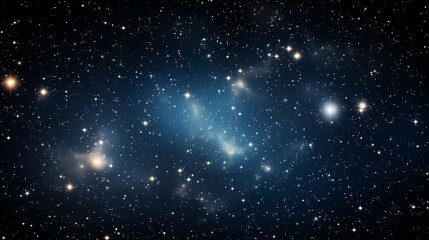 Fototapeta na wymiar Starry Night Sky with Glowing Nebula and Cosmic Dust