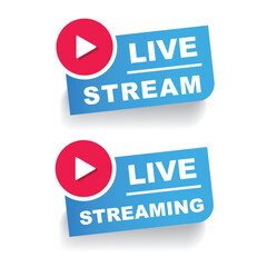 Live streaming icons, vector, illustration.