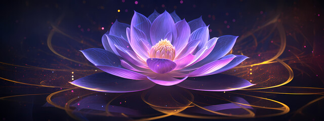 Obraz premium Lotus Enlightenment: A Spiral Dance of Petals