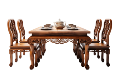 Elevate Your Dining Experience with Rosewood Beauty on White or PNG Transparent Background