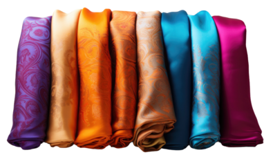 Wrap Yourself in Luxury with the Indian Silk Scarves Collection on White or PNG Transparent Background
