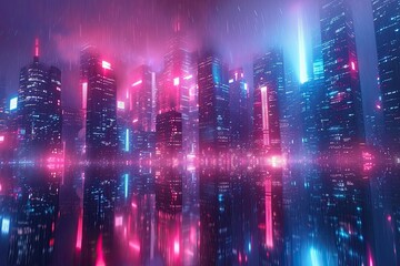 Fototapeta premium Apex City: Neon Horizons