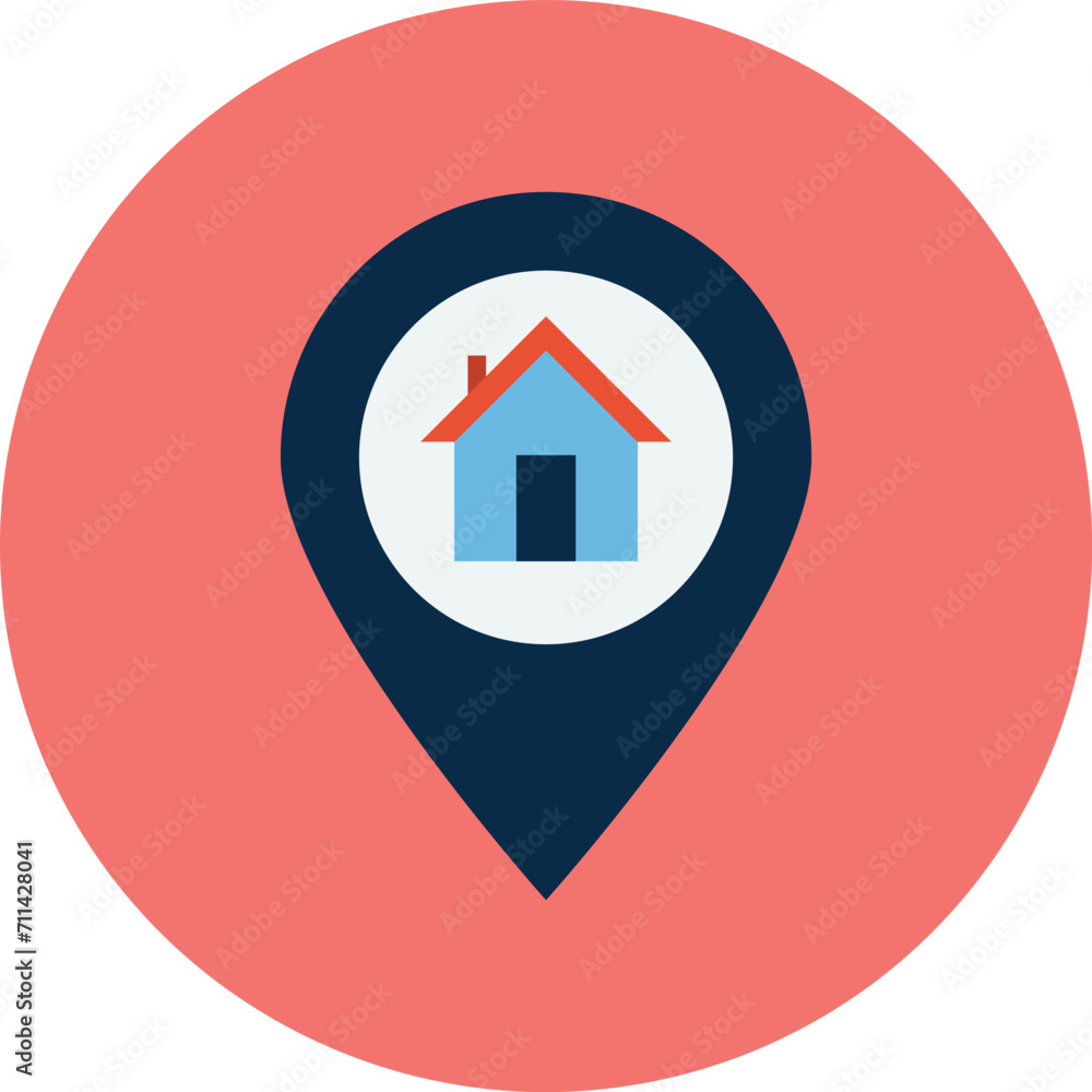 Wall mural home icon button. maps and navigation icon design. map icon vector png. map marker icon png transparent. map symbol. area, station, point, position and location icon vector png