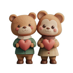 teddy bears with heart