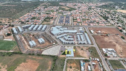 Gaborone residential houses aerial view in Botswana, Africa