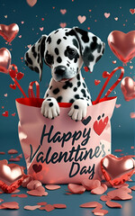 Fototapeta premium card with dog