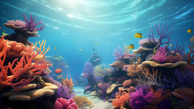 From depth of the sea sun is still shining 3d illustrated,,
Sunlight from the Depths in 3D"