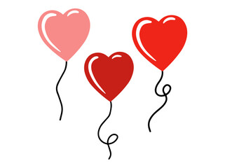 Valentine Day Balloon Element Illustration
