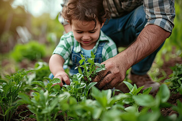 Captive Spring Planting Scene., spring art