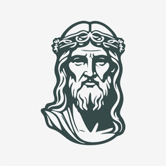 jesus christ portrait – religious line art drawing