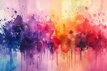 Fototapeta premium Vibrant Watercolor Splatters