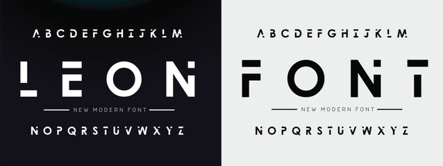 Futuristic sc ifi alphabet font. digital space typography vector illustration design
