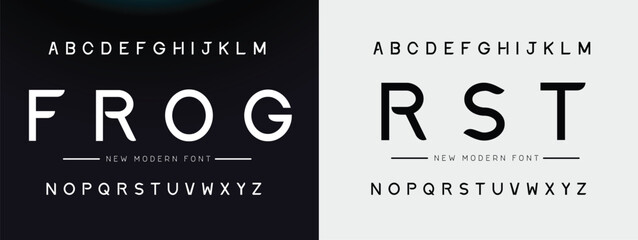Futuristic sc ifi alphabet font. digital space typography vector illustration design - obrazy, fototapety, plakaty