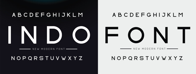 Futuristic sc ifi alphabet font. digital space typography vector illustration design - obrazy, fototapety, plakaty
