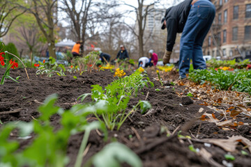 "Spring's Vibrant Planting Moments", spring art