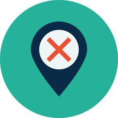 red cross mark. maps and navigation icon design. map icon vector png. map marker icon png transparent. map symbol. area, station, point, position and location icon vector png