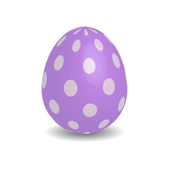 Simple Easter egg with white dots