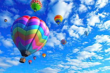 Fototapeta premium Captivating Spring Hot Air Balloon, spring art