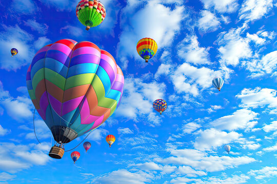 Captivating Spring Hot Air Balloon, spring art