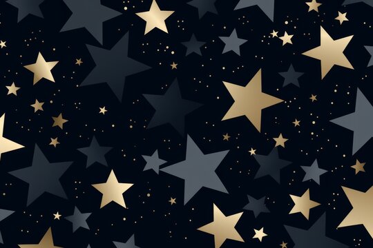 Chic and modern seamless background adorned with abstract stars for a stylish holiday look, Generative AI