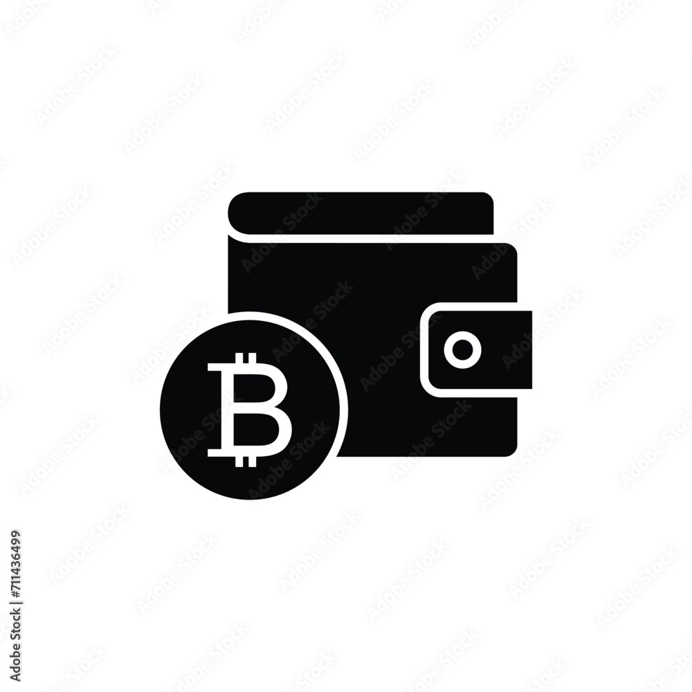 Aufkleber bitcoin wallet icon vector cryptocurrency blockchain icon