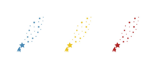 shooting star icon on a white background, vector illustration © АНДРЕЙ Морозюк
