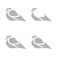 pigeon icon on a white background, vector illustration