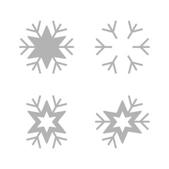 snowflake icon on a white background, vector illustration