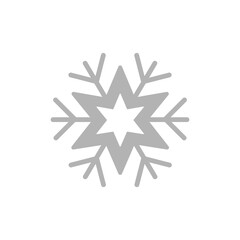 snowflake icon on a white background, vector illustration