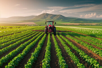 Industrial Farming Landscape, spring art