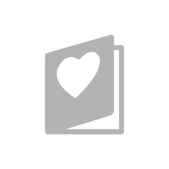 icon open, heart, love on a white background, vector illustration