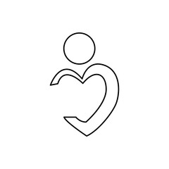 heart concept icon on a white background, vector illustration