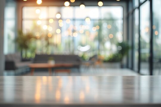 Verschwommener Hintergrund von einem modernen B&uuml;ro. Ideal als unscharfer Hintergrund f&uuml;r Text zum Thema B&uuml;ro. Werbung und Banner Grundlage.
