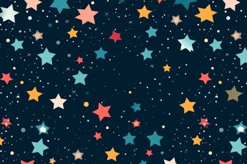 Seamless design of abstract stars forming a winter wonderland for a cheerful holiday vibe, Generative AI