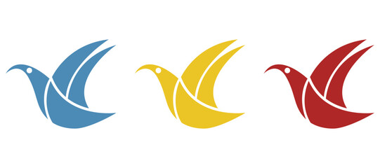 bird icon on a white background, vector illustration