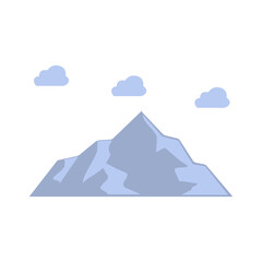 mountains icon on a white background, vector illustration