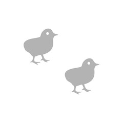 chicken icon on a white background, vector illustration