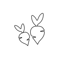 beetroot icon on a white background, vector illustration